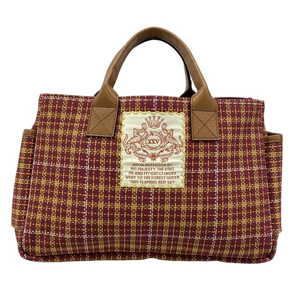 Gucci Interlocking G Tote Bag 628159 Bordeaux Brown Multi Canvas Leather - Picture 3 of 15